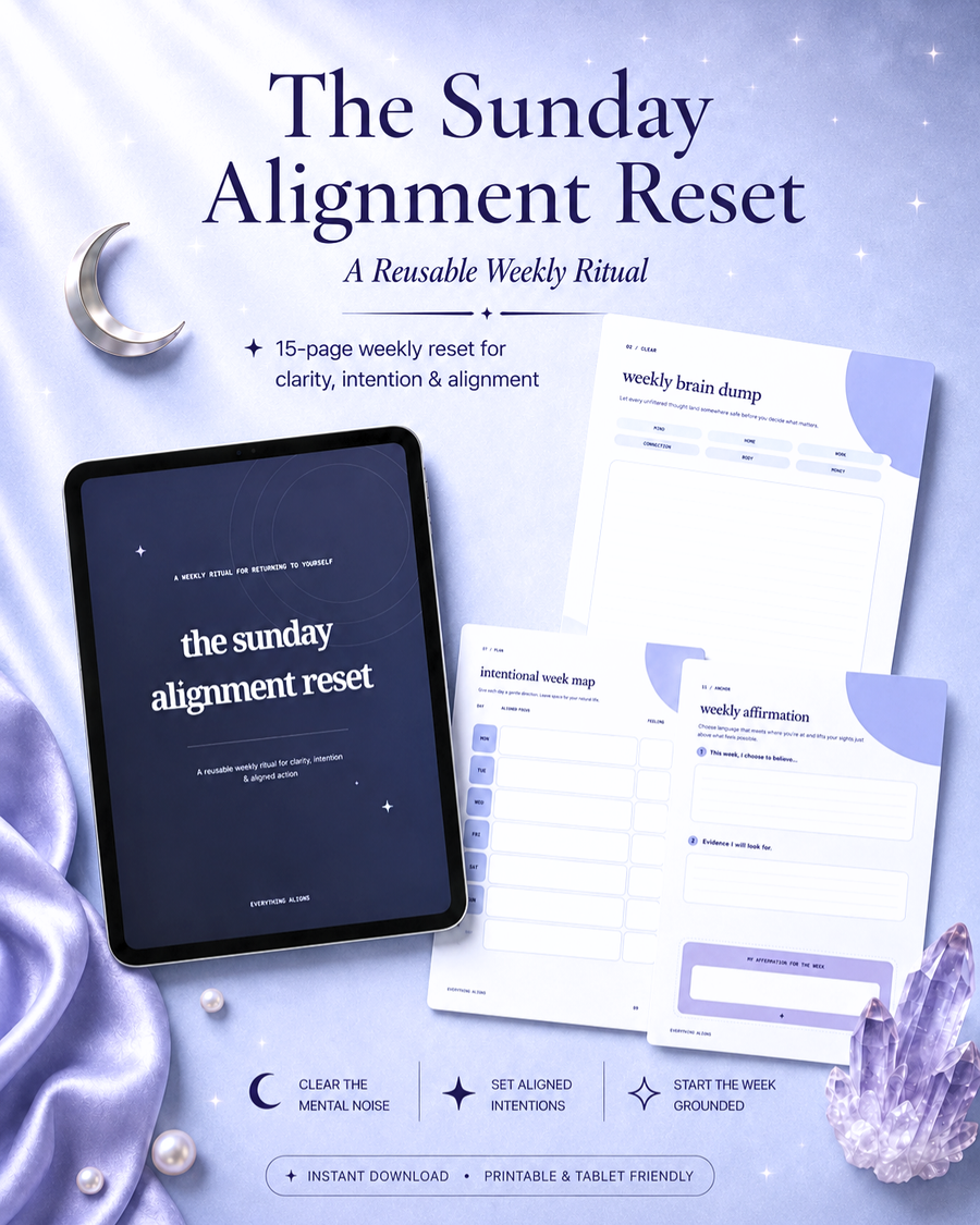 The Sunday Alignment Reset | Weekly Reflection & Intention Workbook