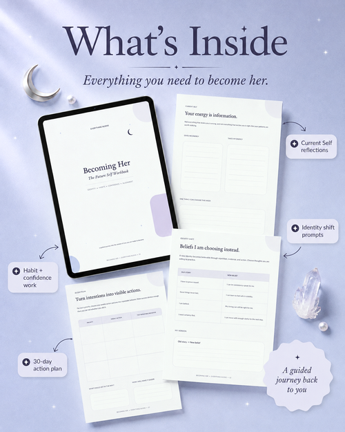 Becoming Her: The Future Self Workbook | 42-Page Digital Self-Concept & Mindset Journal