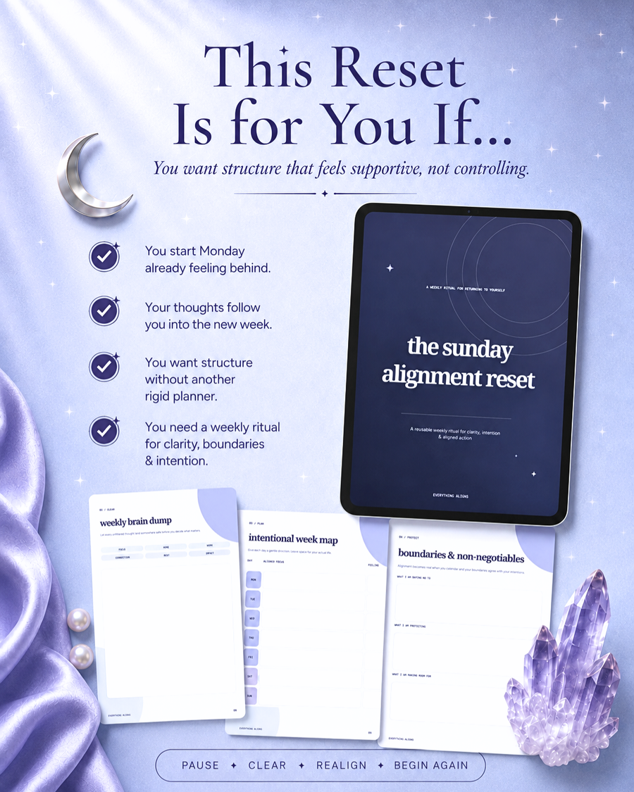 The Sunday Alignment Reset | Weekly Reflection & Intention Workbook