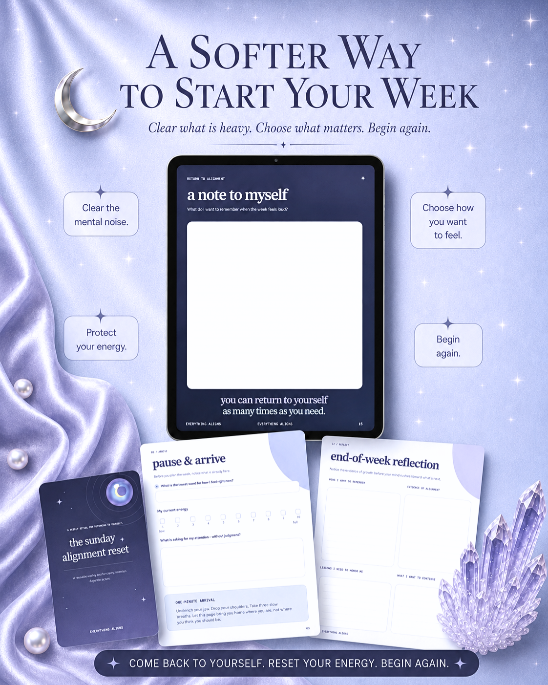 The Sunday Alignment Reset | Weekly Reflection & Intention Workbook