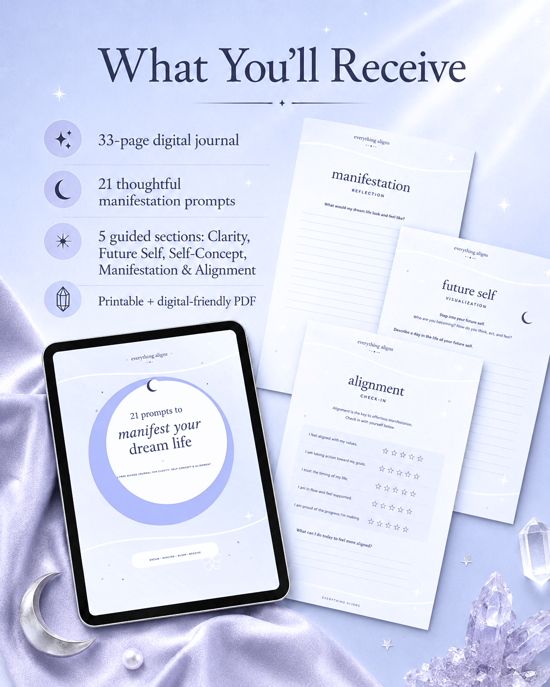 Free Manifestation Journal: 21 Prompts to Manifest Your Dream Life