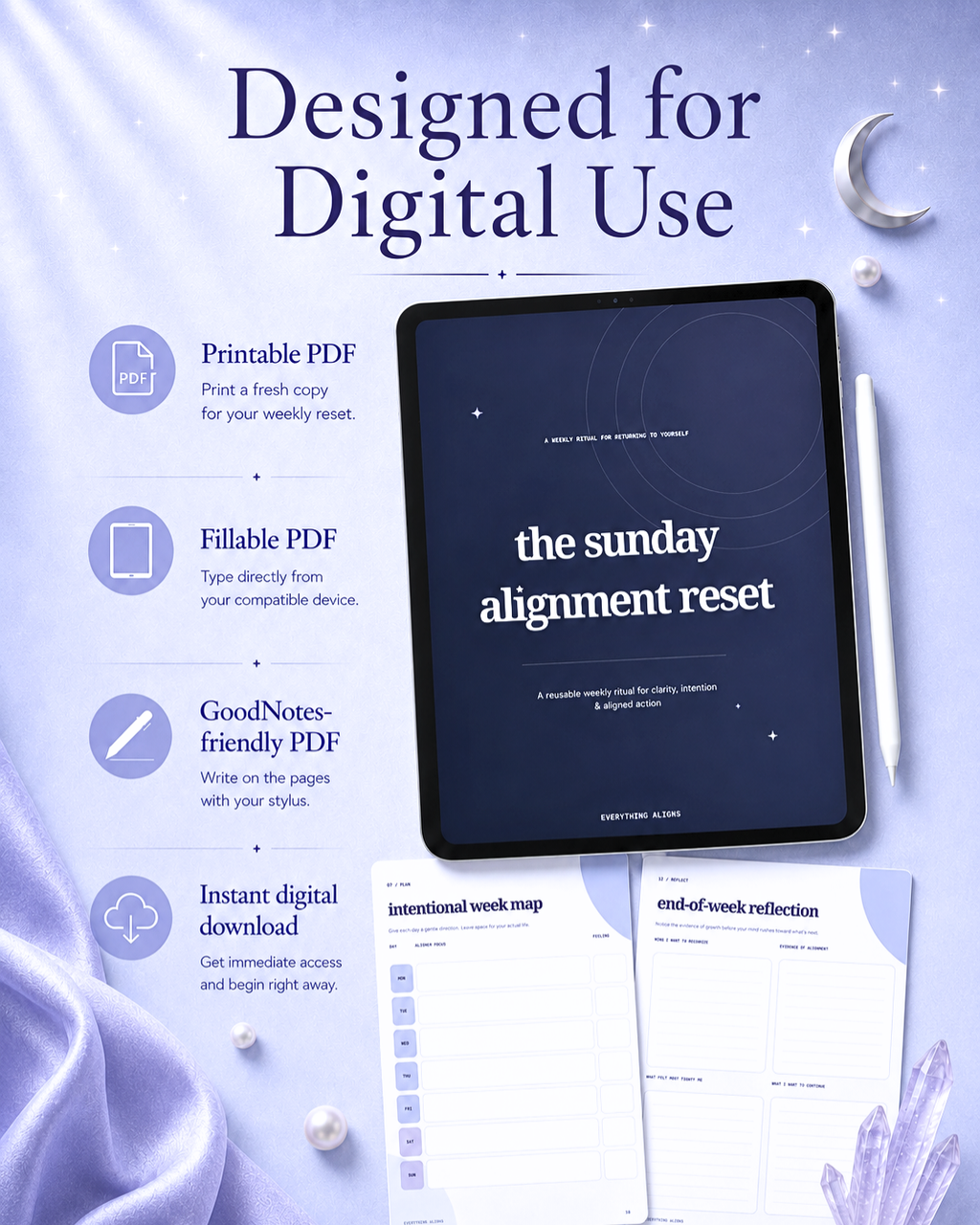 The Sunday Alignment Reset | Weekly Reflection & Intention Workbook