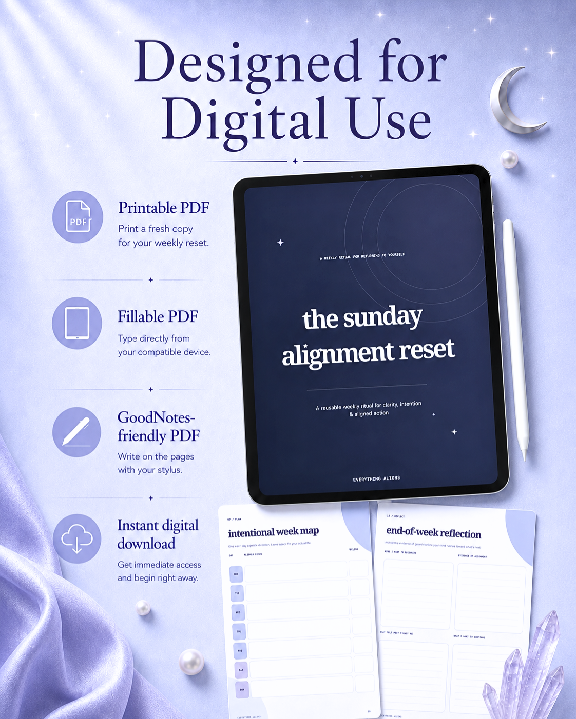 The Sunday Alignment Reset | Weekly Reflection & Intention Workbook